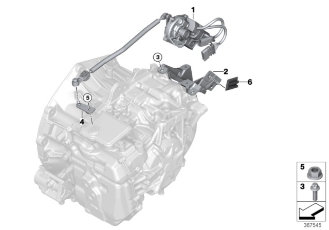 2016 BMW i8 Drive Position Actuator Diagram for 24508612559