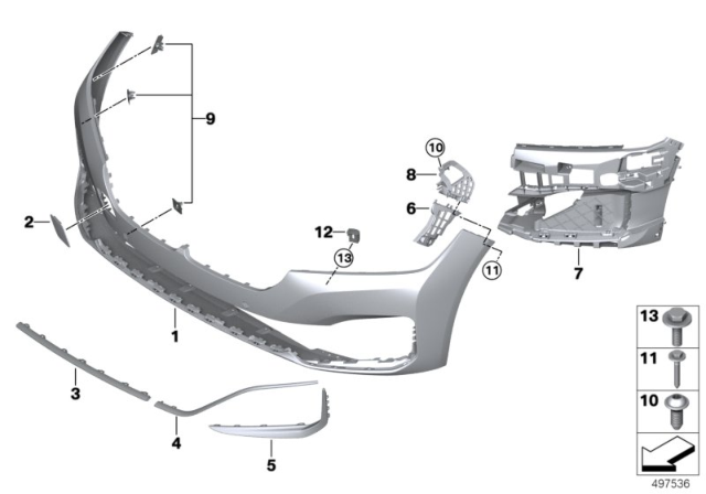 2020 BMW 750i xDrive Mount, Lateral Rear Right Diagram for 51117475186