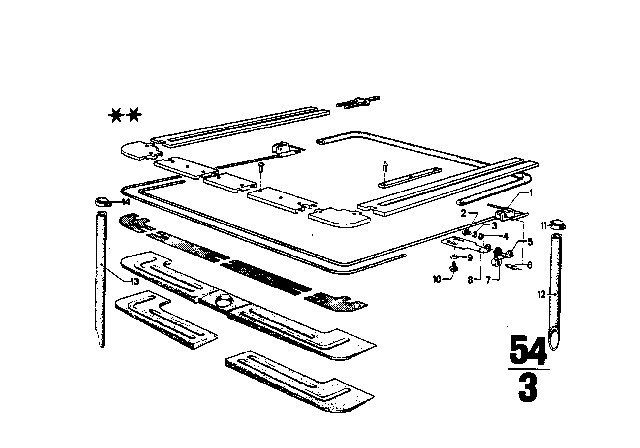 1968 BMW 1602 Sliding Roof Diagram 4