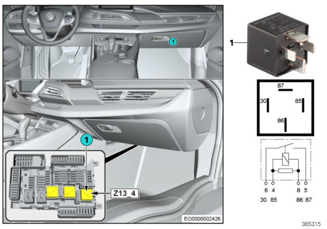 2014 BMW i8 Relay, Terminal Diagram 3