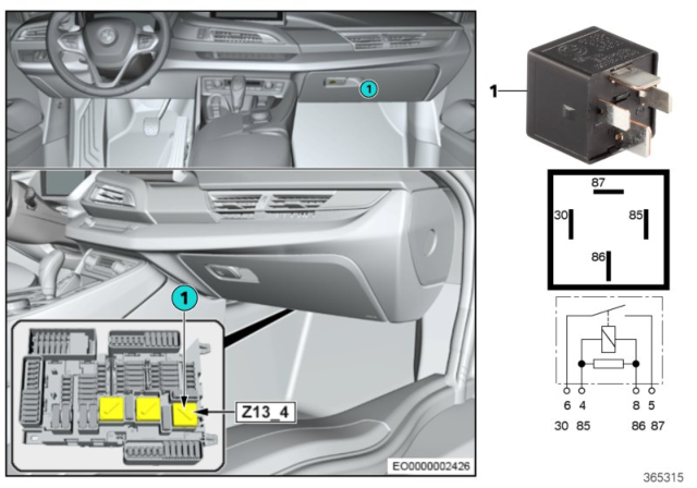 2017 BMW i8 Relay, Terminal Diagram 3