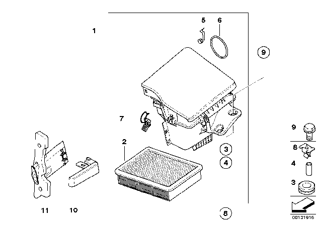 2005 BMW X3 Rubber Mounting Diagram for 13713400991