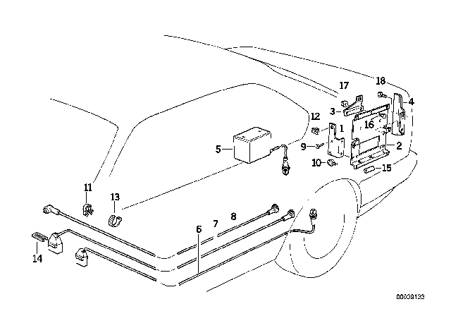 1989 BMW 735iL Single Components CD Changer Diagram 2