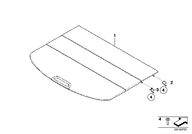 2015 BMW X6 Rear Window Shelf Diagram for 51479312978