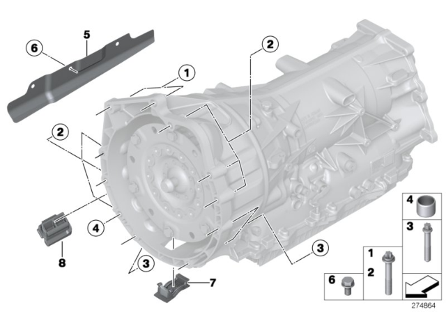 2012 BMW X3 Transmission Mounting Diagram