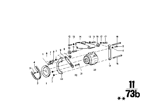 1968 BMW 2002 Supporting Bracket Diagram for 11721261492