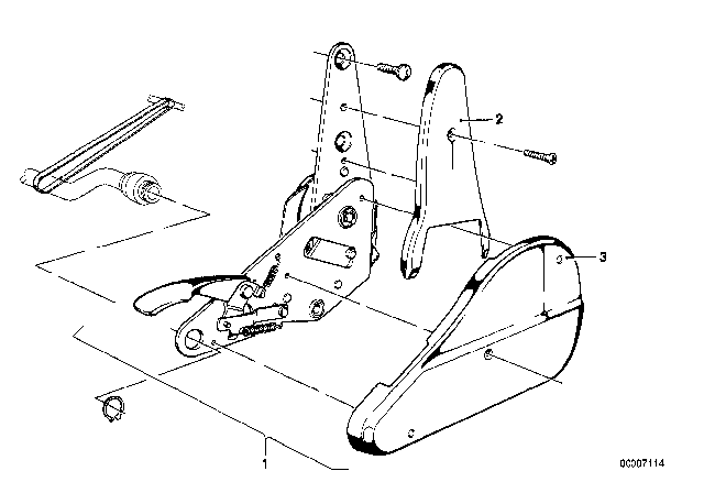 1980 BMW 733i Seat Front Seat Coverings Diagram
