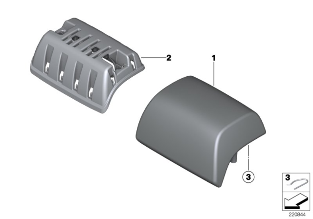 2012 BMW X6 Headrest Leather Diagram for 52207279654