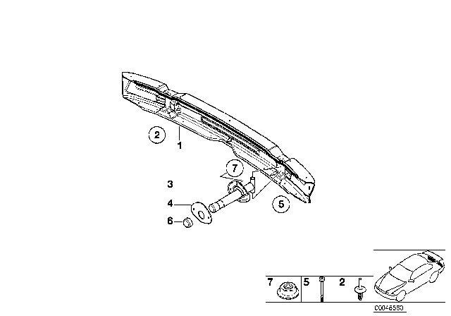 2003 BMW 325i Carrier, Rear Diagram