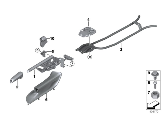 2007 BMW 328i Handbrake Lever Diagram