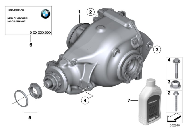 2016 BMW Z4 Differential - Drive / Output Diagram