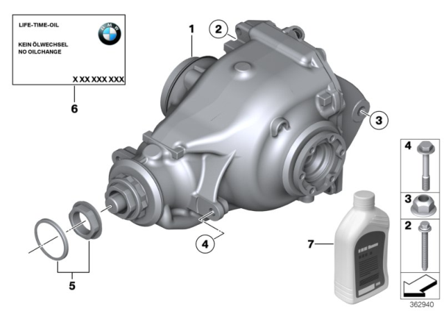 2015 BMW Z4 Rear Differential Carrier Diagram for 33107571597