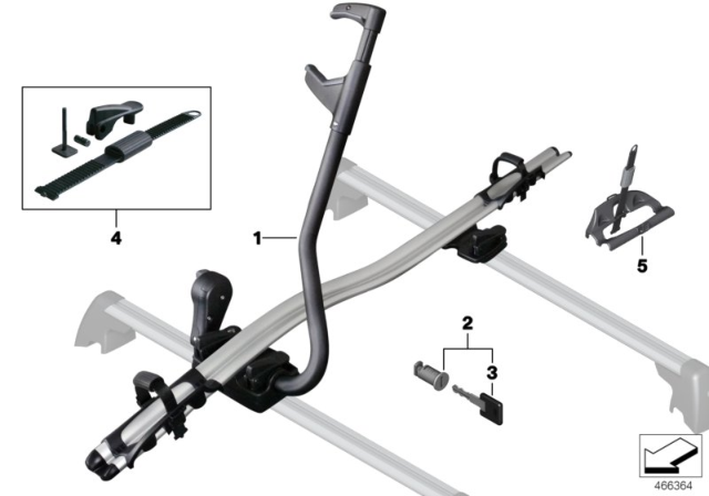 2019 BMW X7 Touring Bicycle Holder Diagram