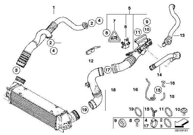 2010 BMW 135i Charge-Air Duct Diagram
