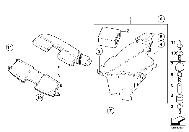 2009 BMW M3 Suction Hood Diagram for 13717838285