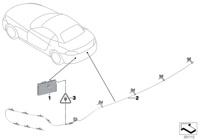 2013 BMW Z4 Aerial, Bumper Fm Diagram for 65209123994