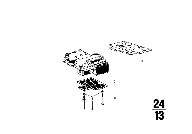 1969 BMW 2002 Control Unit & Attaching Parts (ZF 3HP12) Diagram