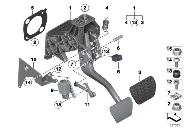 2015 BMW ActiveHybrid 5 COUPLING ELEMENT Diagram for 35006855307