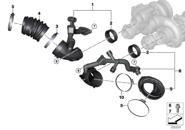 2010 BMW X6 M Rubber Boot Diagram for 13717599356