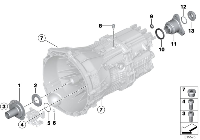 2017 BMW M4 Seals / Mounting Parts (GS6-45BZ) Diagram