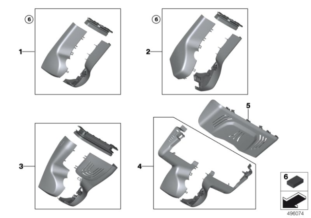 2020 BMW X5 Covers, Inside Mirror Diagram