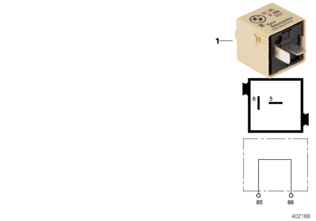 1997 BMW M3 Relay Jumper - Connecting Switch Diagram 1