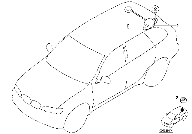 2001 BMW X5 Gps Antenna Diagram for 65908381206