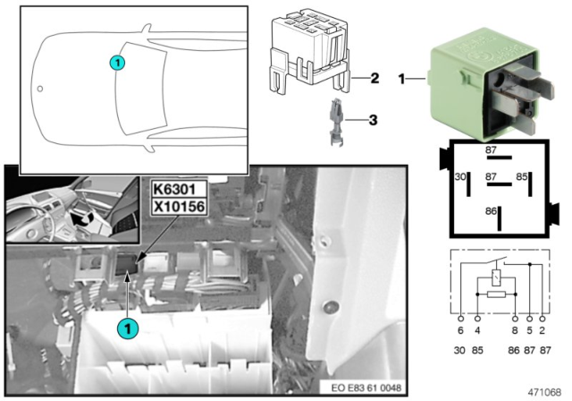 2004 BMW X3 Relay, Fuel Pump Diagram