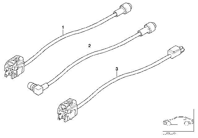 2001 BMW 540i Aerial Cable, Audio / Video Diagram