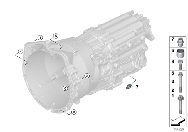 2008 BMW 335xi Transmission Mounting Diagram