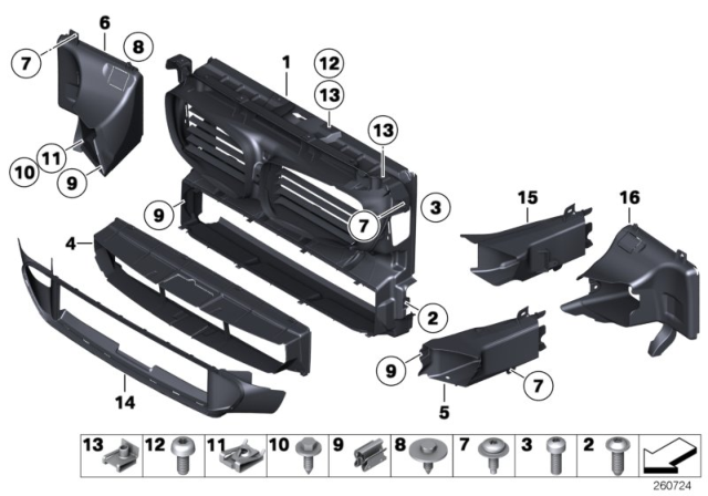 2012 BMW 550i GT xDrive Air Ducts Diagram