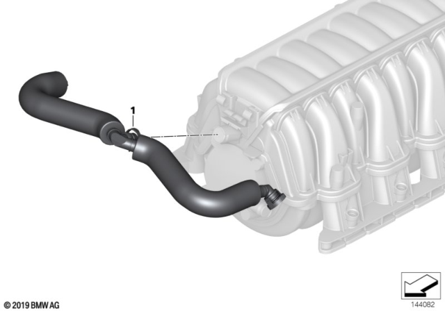 2009 BMW X5 Crankcase - Ventilation Diagram