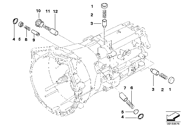 2001 BMW 325i Gear shifting Parts (GS6-37BZ/DZ) Diagram