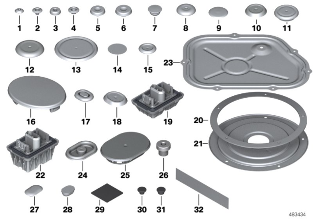 2013 BMW 640i Sealing Cap/Plug Diagram