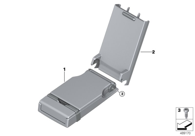 2020 BMW 840i Gran Coupe Rear Seat Centre Armrest Diagram