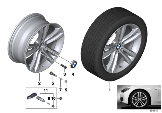 2014 BMW 428i BMW LA Wheel, Double Spoke Diagram 6