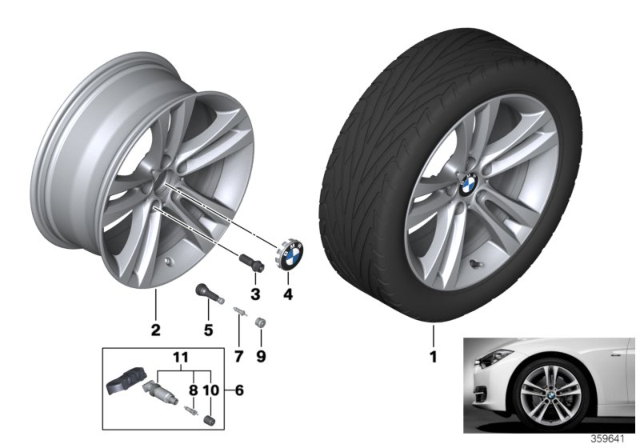 2019 BMW 440i BMW LA Wheel, Double Spoke Diagram 2