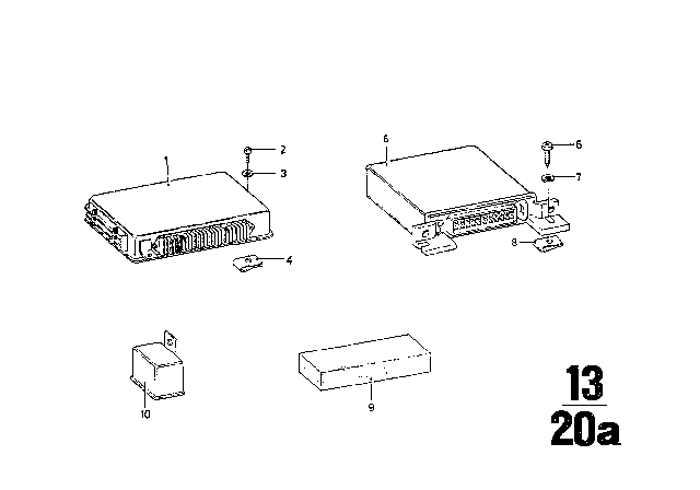 1975 BMW 3.0Si Control Unit Diagram