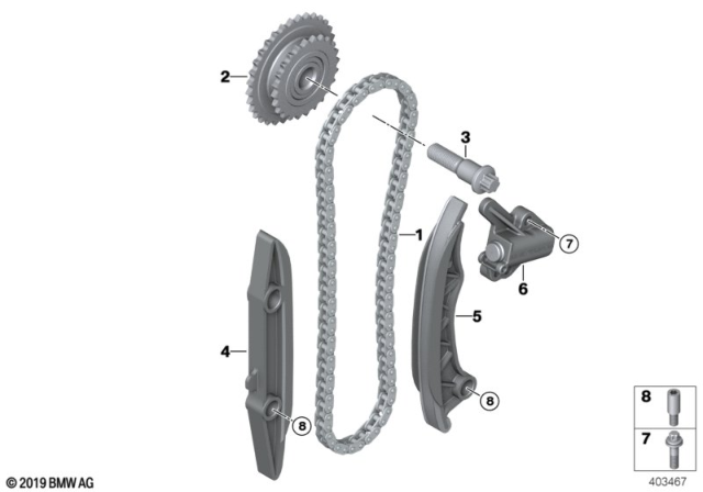 2017 BMW X1 Timing - Timing Chain Lower P Diagram