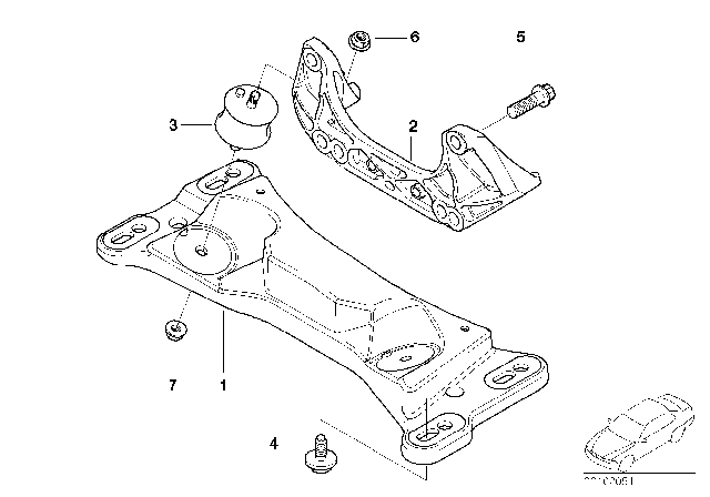 2006 BMW 330Ci Gearbox Mounting Diagram