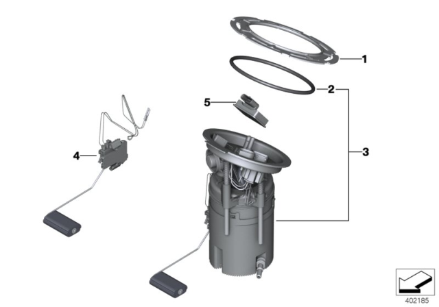 2016 BMW X3 Fuel Pump And Fuel Level Sensor Diagram