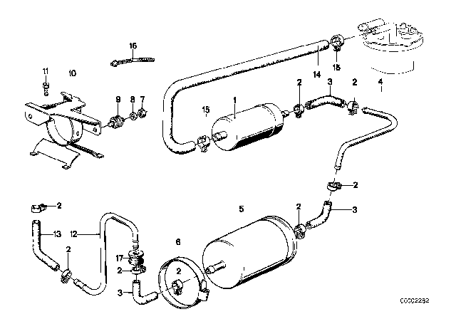 1979 BMW 528i Fuel Pump / Fuel Filter Diagram