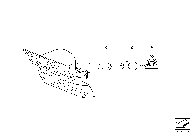 2008 BMW M6 Additional Turn Indicator Lamp Diagram