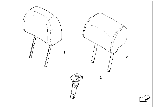 2006 BMW X3 Headrest Leather Diagram for 52103410431