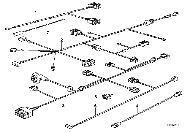 1993 BMW 850Ci Wiring Set Diagram