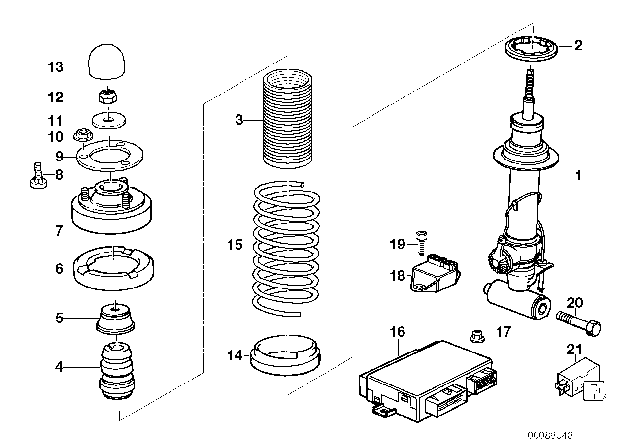 1995 BMW 540i Ring Diagram for 31311127285