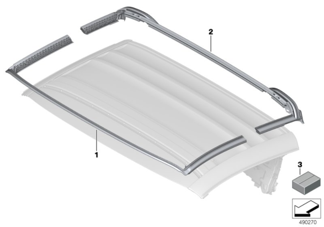 2020 BMW i8 SEAL ROOF FRAME FRONT Diagram for 54347458291