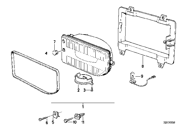 1987 BMW 325e Fog Lights Diagram