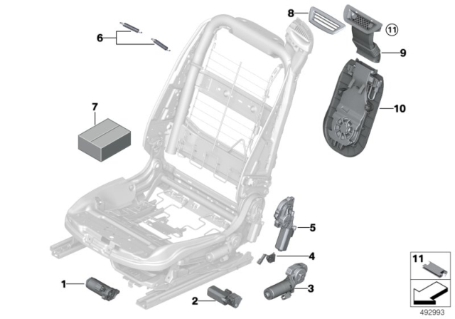 2014 BMW 428i xDrive Seat, Front, Electrical System & Drives Diagram