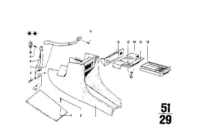 1973 BMW 2002 Centre Console Diagram 3